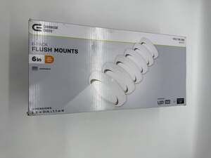 Commercial Electric 6-Pack 6-inch Dimmable LED Flush Mount Lights, Soft White 30